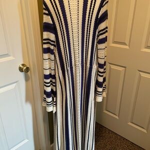 Striped Knit Long Sweater